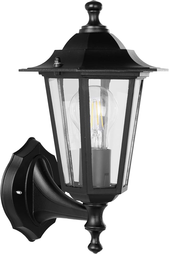 Eglo Laterna 4 Lámpara de pared para exterior de 1 foco, luz de pared de aluminio fundido 